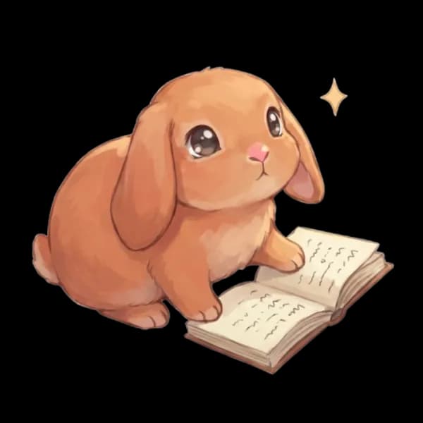 Holland Lop mascot beside a daily rabbit fact